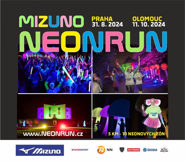 MIZUNO NEON RUN 2024 opět v Praze 6 na Vypichu